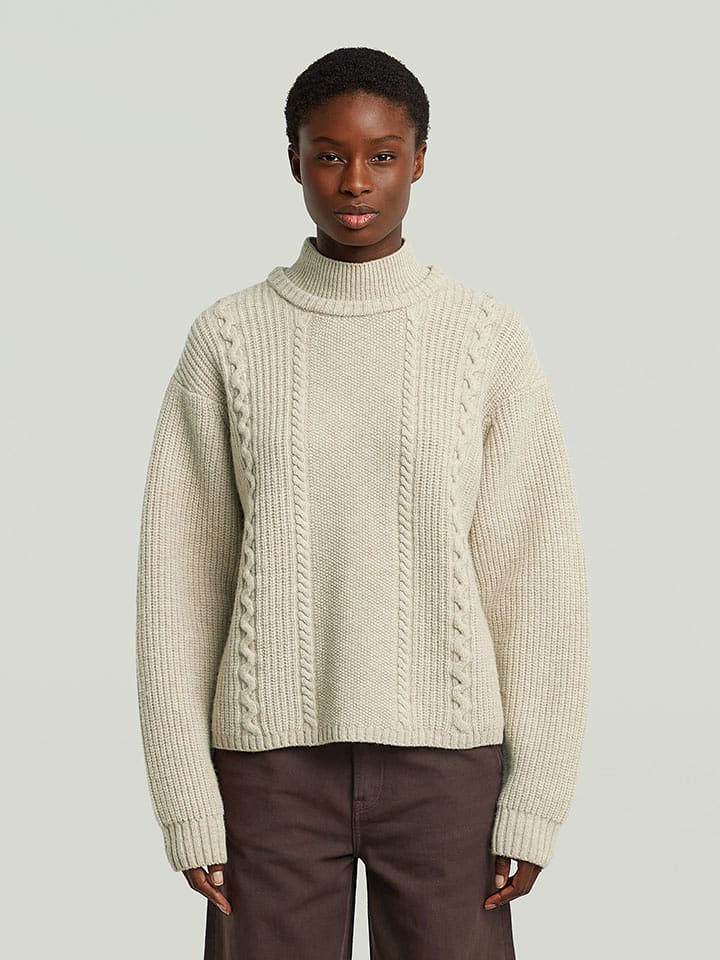 G-Star Wollpullover in Beige - S