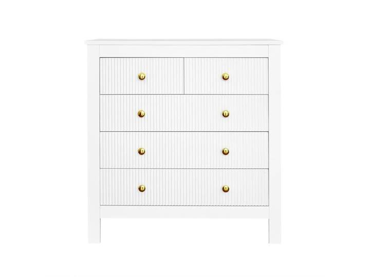 Commode avec poignées dorées buffet de cuisine meuble de rangement armoire à chaussures 79 x 39 x 80 cm Blanc