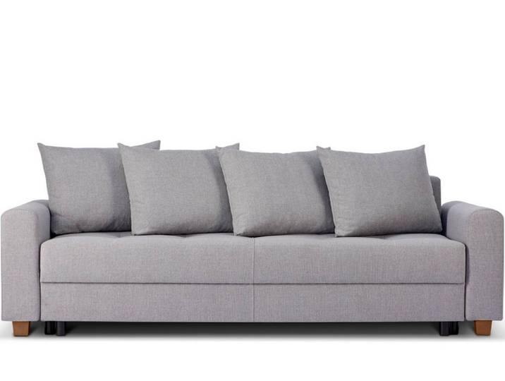 KONSIMO® Schlafsofa REVO Schlafsofa mit bettkasten, Massivholzbeine, strapazierfähiger Webstoff