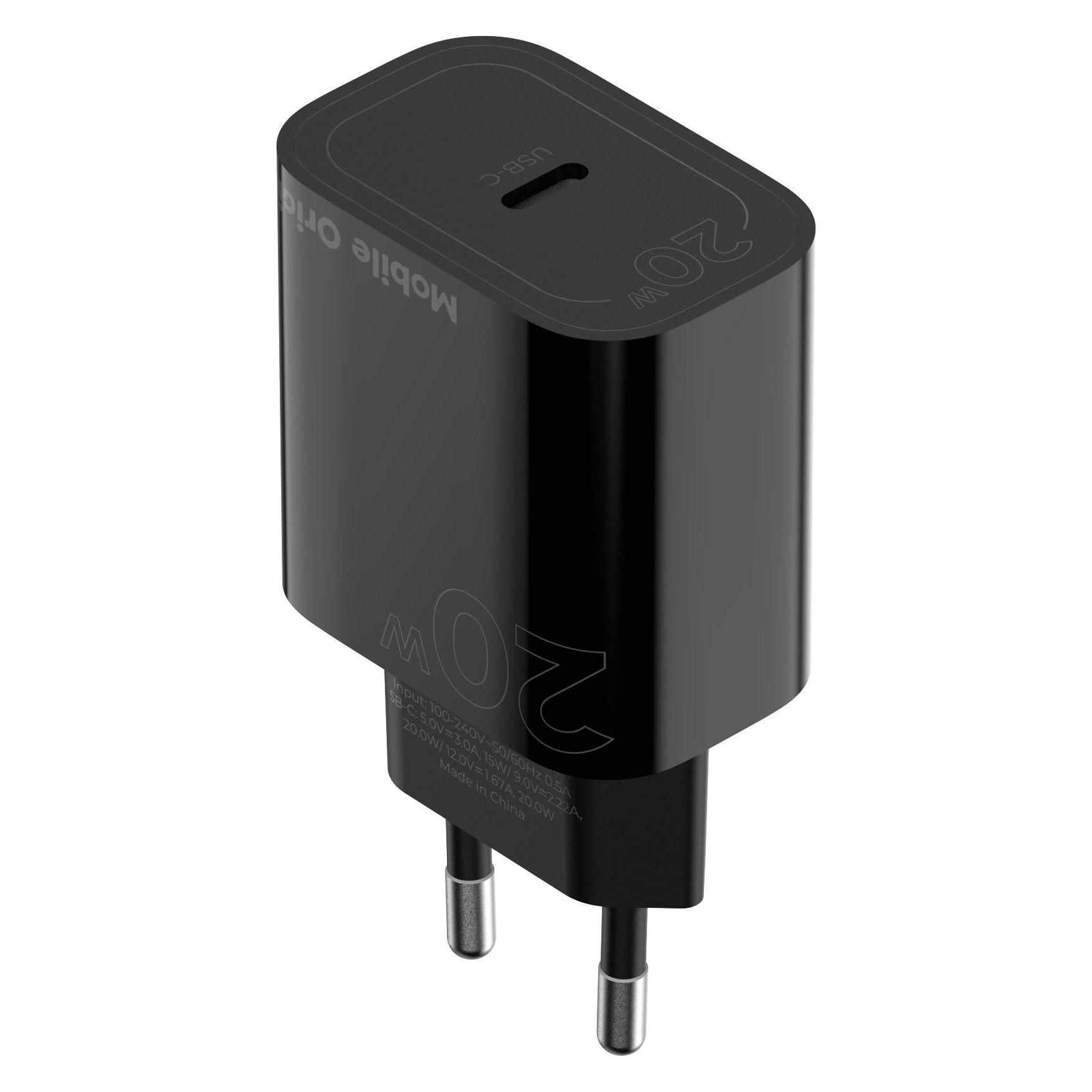 Mobile Origin PD20W Wall Charger MO11, black, 1 USB-C (20 W, 1 Port) (FRL-PD20W-MO11-BLK)