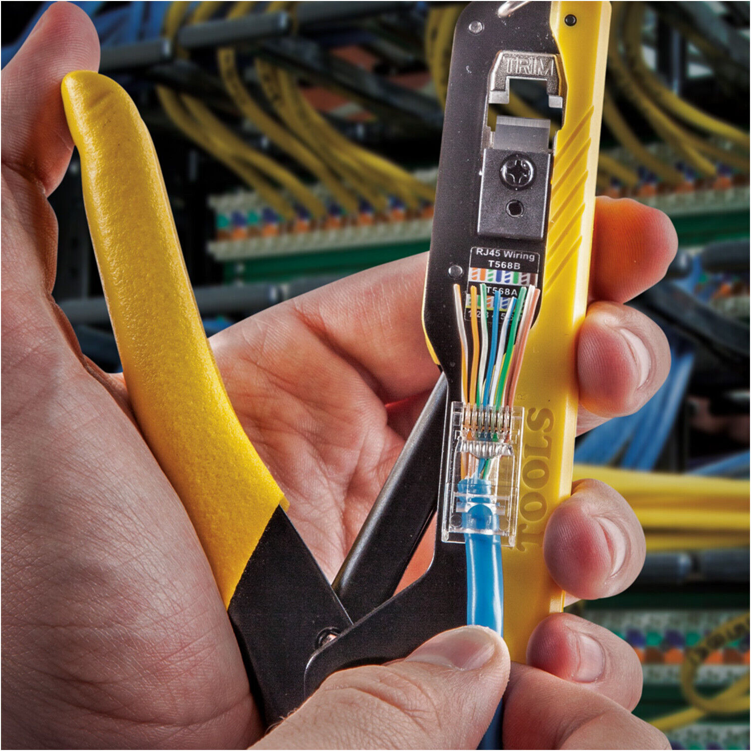 Klein Tools Netzwerk Installationsset Pass-Thru™ RJ45 Cat5e Cat6 mit Tester (VDV026813)