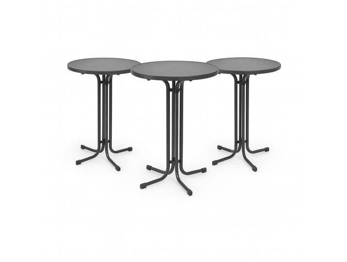 STEHTISCH Bellini Ø70xH110cm Grau (3tlg)