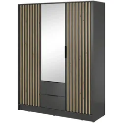 Drehtürenschrank   ¦ schwarz ¦ Maße (cm): B: 155 H: 200