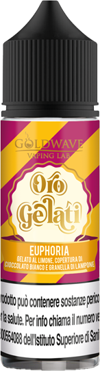 Goldwave Euphoria Oro Gelati Liquido Shot 20ml Gelato Limone Cioccolato Bianco Lampone