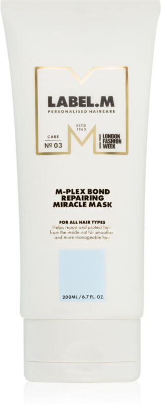 label.m M-Plex Bond Repairing Miracle Mask masque nourrissant en profondeur pour tous types de cheveux 200 ml