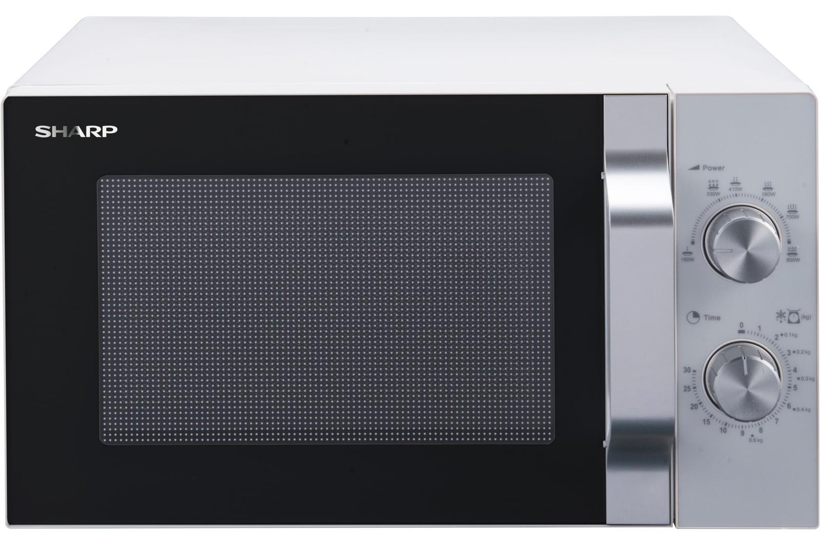 Sharp R204WA solo-magnetronoven met 6 vermogensniveaus en mechanische bediening