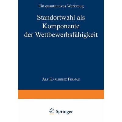 Werkzeuge zur Analyse und Beurteilung der internationalen Wettbewerbsfähigkeit von Regionen, Taschenbuch von Alf K. Fernau, Deutscher