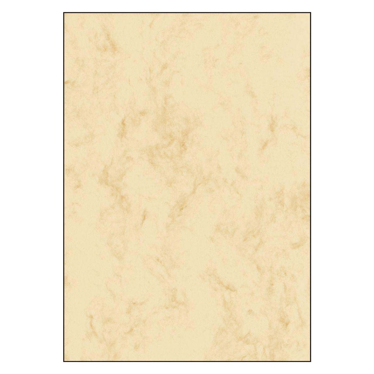 sigel Marmor-Papier, A4, 200 g/qm, Edelkarton, beige