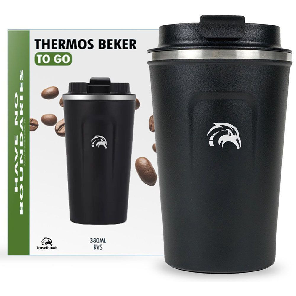 Travelhawk Thermosbeker - RVS - 500 ml - Dubbelwandig