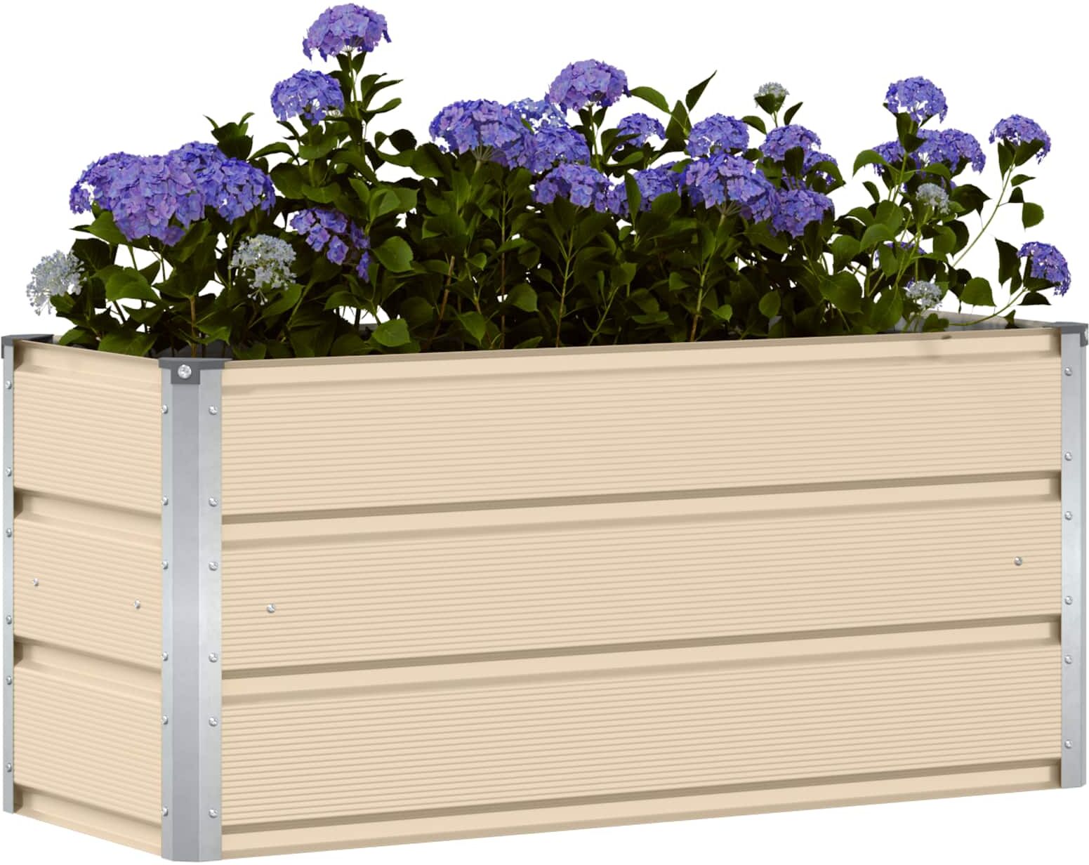 vidaXL Jardinière Ivoire 100 x 40 x 45 cm Acier