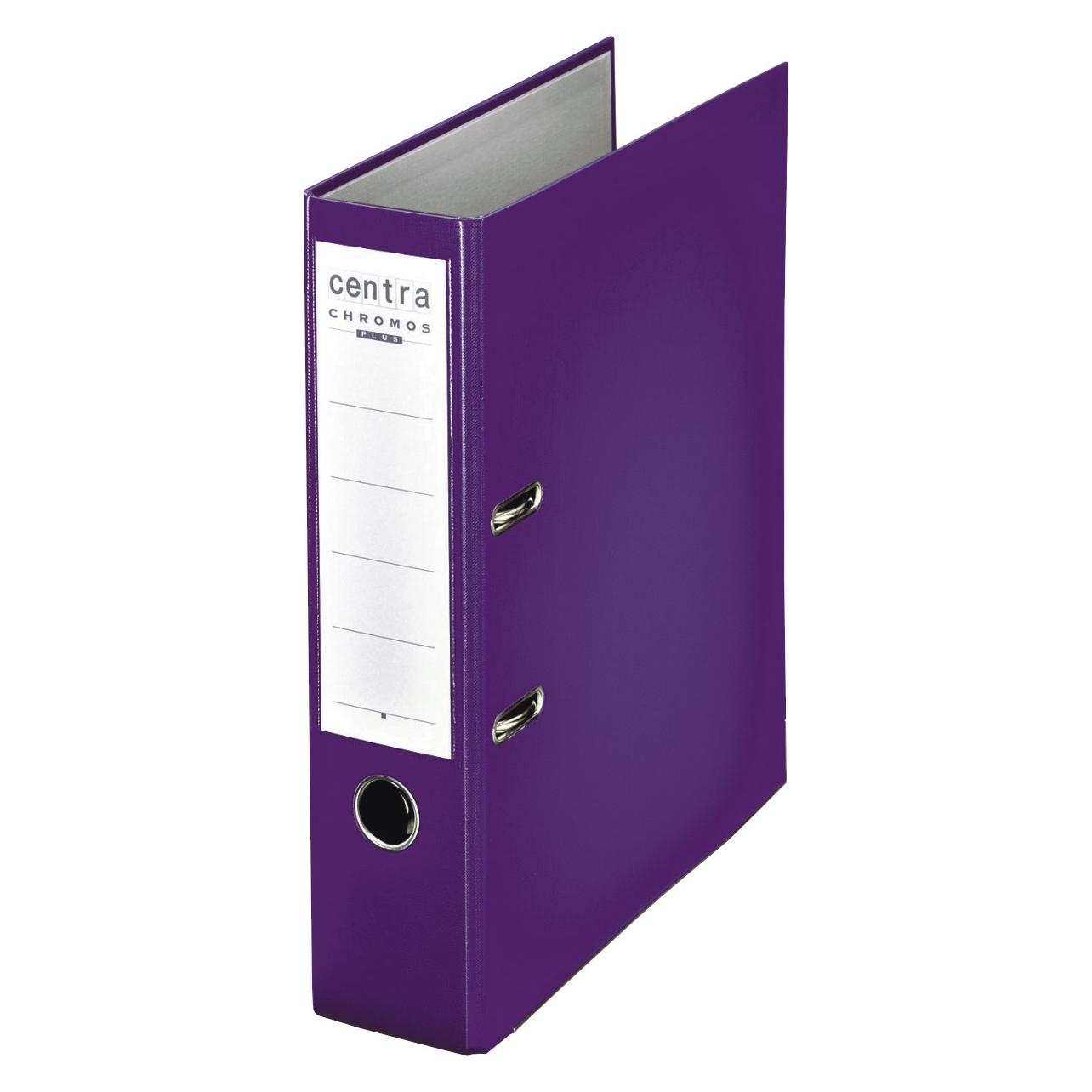 Centra Chromos-Ordner, 80 mm, A4, violett Einband mit PP-Folie kaschiert, mit Schlitzen (A4, 80 mm, 1 Stk.) (230140)
