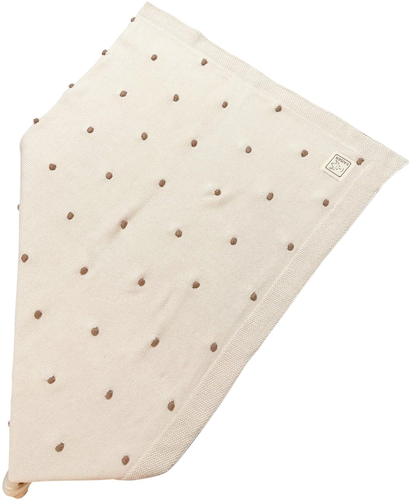 Babydecke KAISER "Knots creme/knots light brown 80 x 100 cm", Baby, Gr. B/L: 100cm x 80cm, beige (natur, hellbraun), Obermaterial: 100% Baumwolle, Wohndecken Babydecke natur, hellbraun B/L: 100cm x 80cm