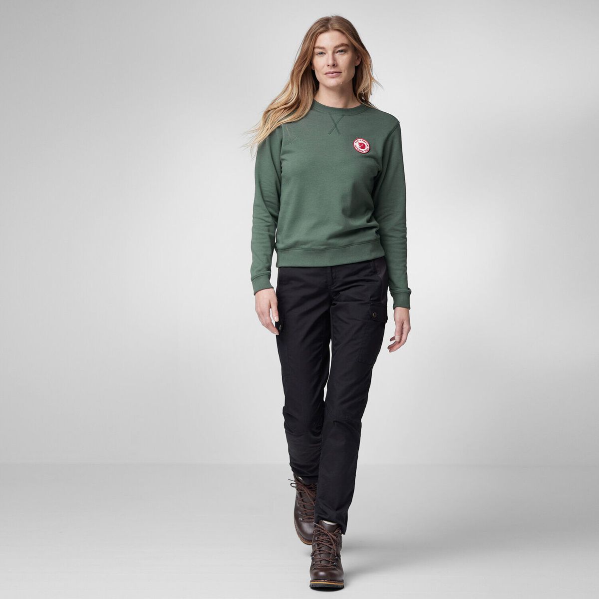 Fjällräven 1960 Logo Badge Sweater W deep patina (679) XXS F87230-679-XXS