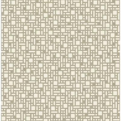 A-Street Prints Bento Taupe Geometric Wallpaper