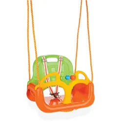 Pilsan Babyschaukel 3 in 1 Samba Swing 06129 mit abnehmbarem Bügel, Rückenlehne orange braun