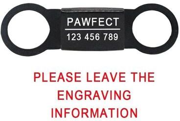 Inspired Finds Personalized Stainless Steel Pet ID Tag With Custom Engraving For Dogs & Cats black black l