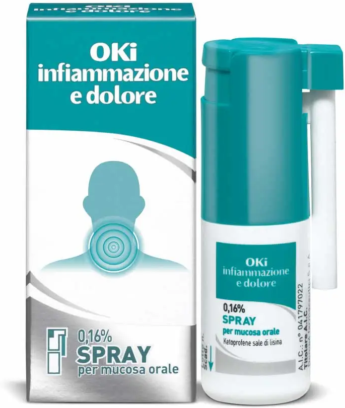 DOMPE' FARMACEUTICI SpA Dompé, Oki Gola Spray Orale 0,16%, 15 ml