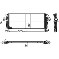 Ladeluftkühler MAHLE CI 509 000S für Opel Chevrolet Astra J Caravan Cruze