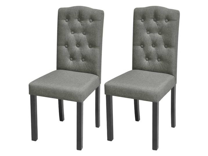 vidaXL Esszimmerstuhl vidaXL Esszimmerstühle 2 Stk. Grau Stoff