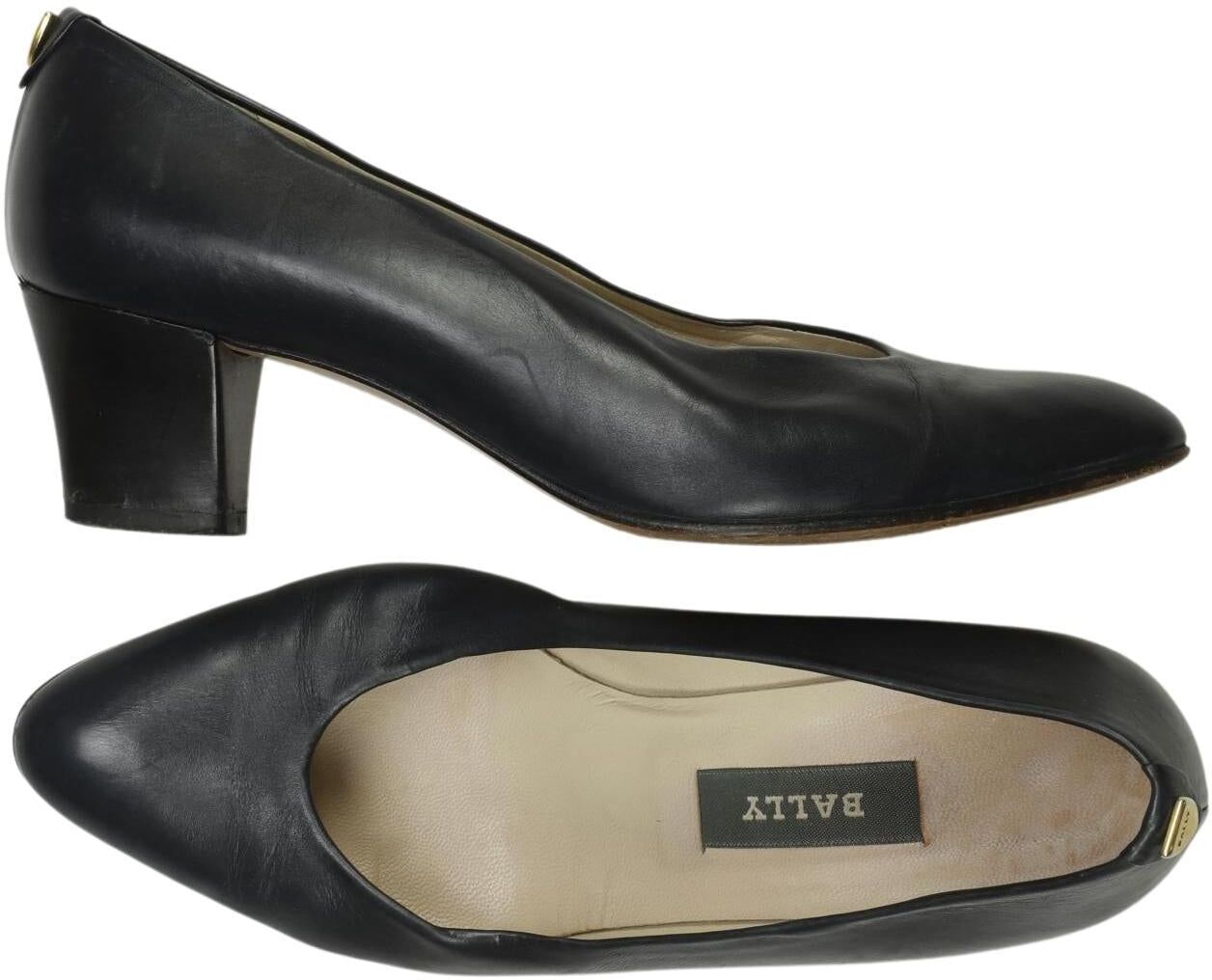 Bally Damen Pumps, Schwarz, Gr. EU 38, kein / Etikett - Second Hand