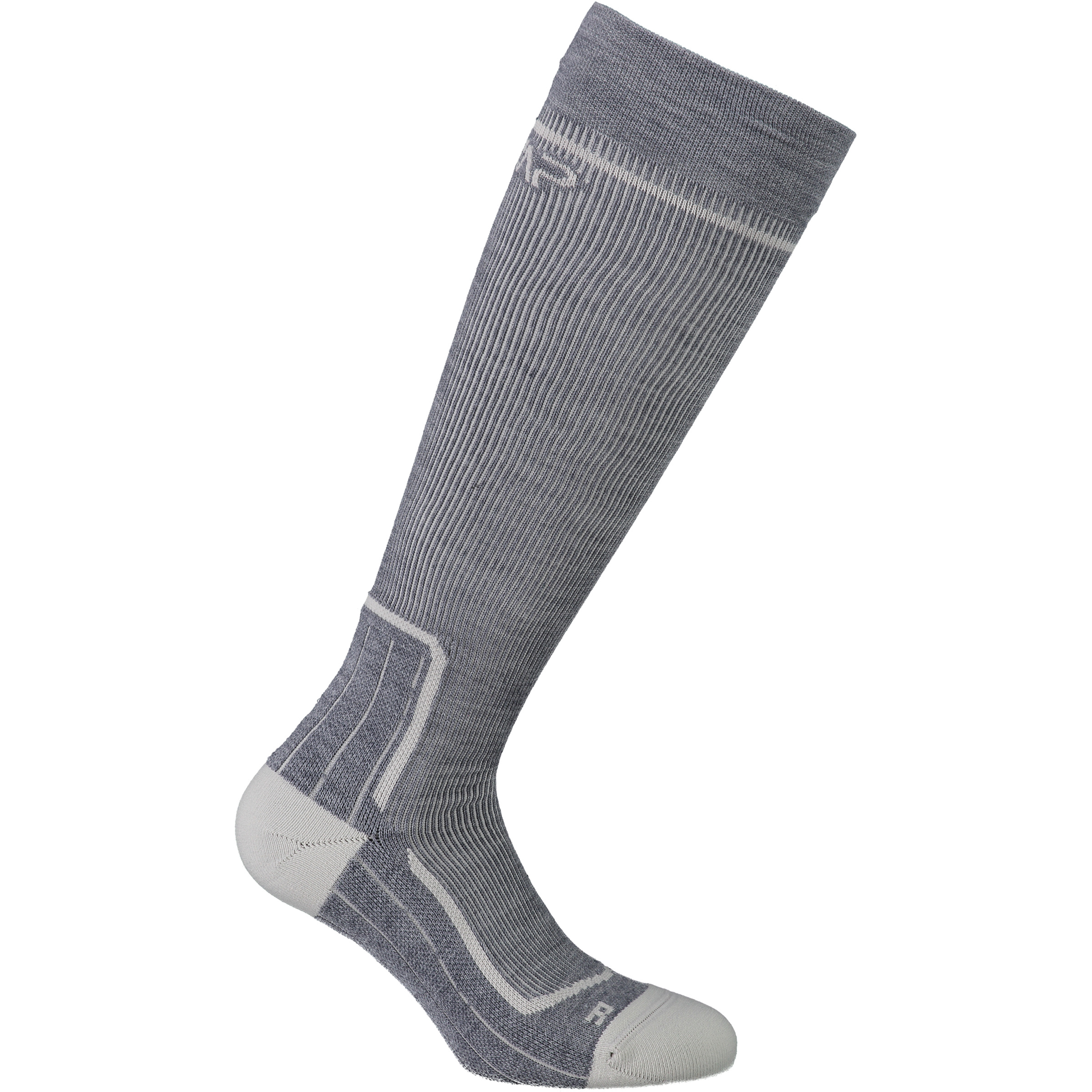 CMP Long Wool Trekking Wandersocken grau Größe 43 Camping Widerstandsfähig Merinowolle