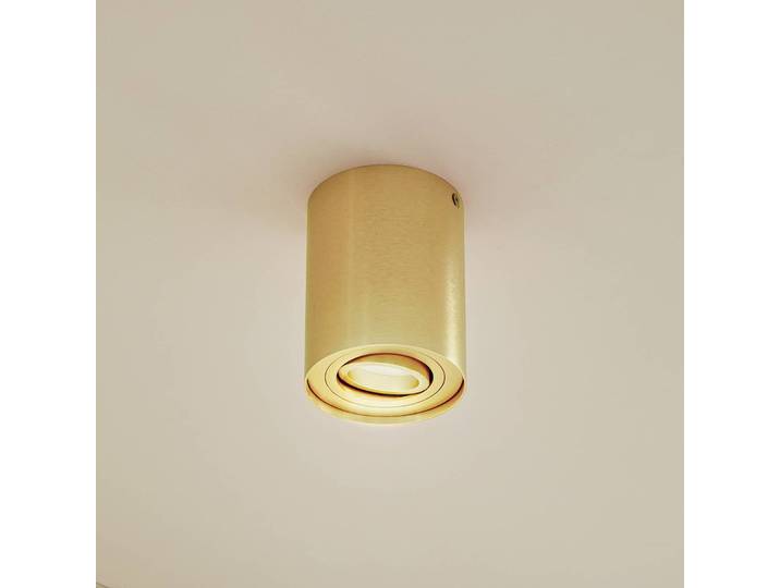 Arcchio Deckenspot Jolina, rund, gold, 13 cm, Metall Jolina Arcchio, dimmbar, messing / gold, für Wohn- / Esszimmer, Aluminium, Modern