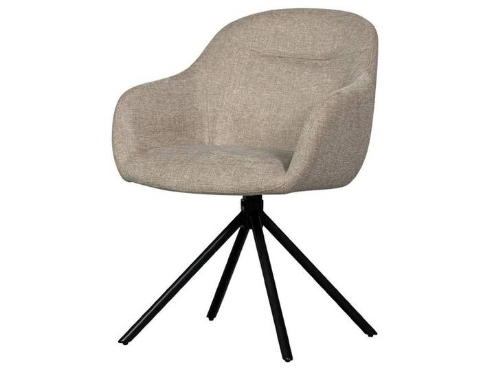 WOOOD Stuhl Grant-Jaki aus Chenille-Stoff, Natur