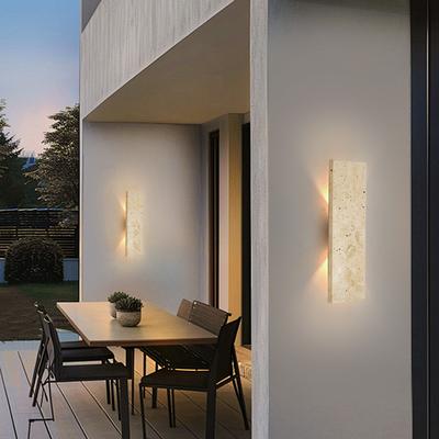 Silver Stone Store LED Wall Lamp Bedroom Exterior, Outdoor Waterproof Wall Lamps, Strip Natural Stone Wall Lights, Stylish Outdoor Lighting 42cm outdoor