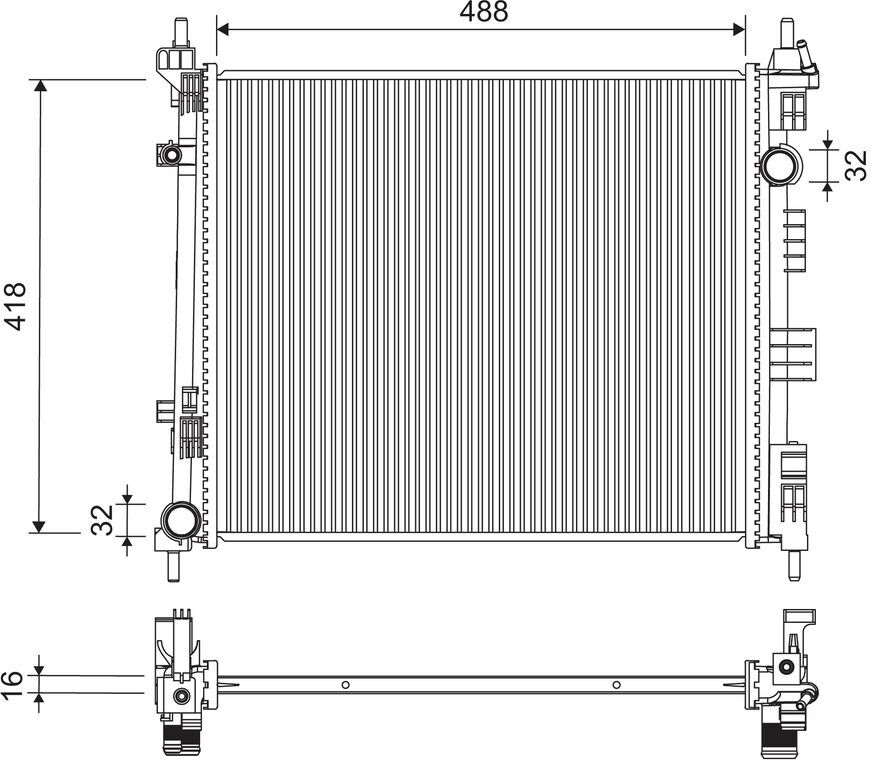 Valeo Kühler, Motorkühlung 701266 Für Nissan
