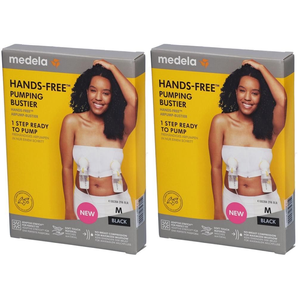 Medela hands-free pumping bustier M schwarz x2 2x1 St