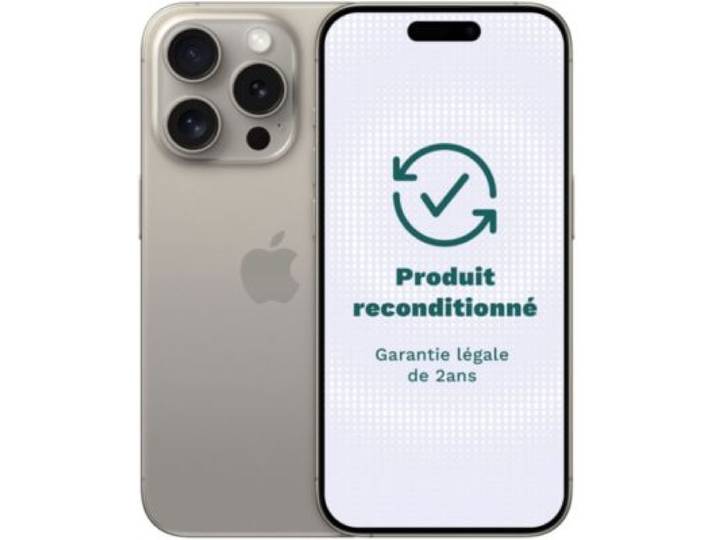Apple - Smartphone Iphone 15 Pro Titane Naturel 256go