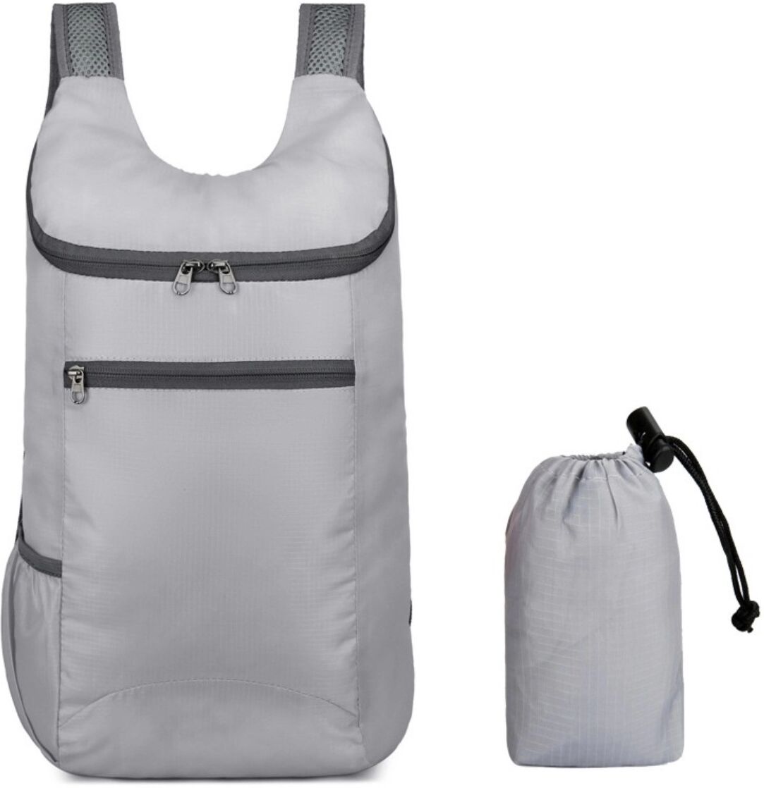 INF Faltbarer Outdoor-Rucksack aus Oxford-Gewebe – leicht, wasserabweisend und geräumig für Wandern, Reisen und Fitnessstudio Grau