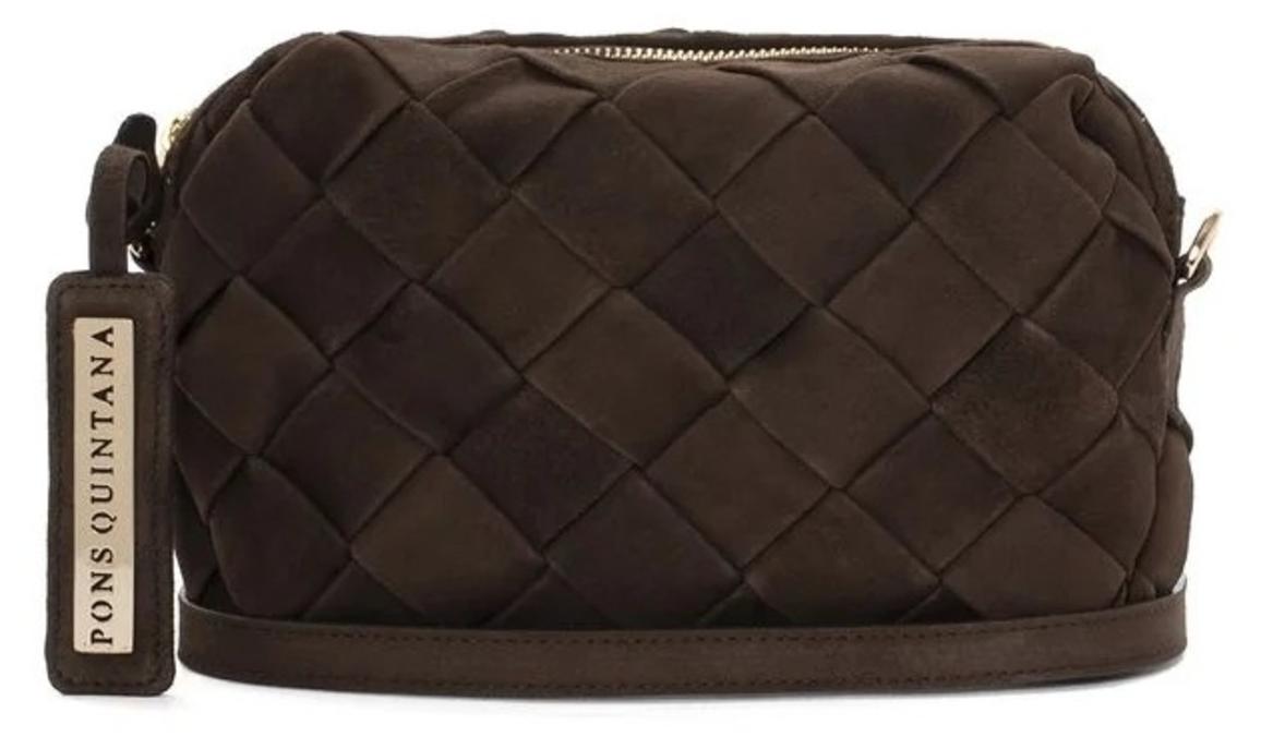 PONS QUINTANA BOLSO TRENZADO SUEDE Brown