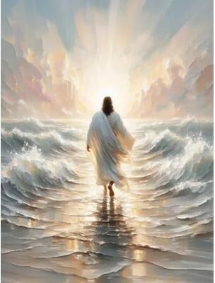 Uplift Essentials Sacred Heart & Holy Shepherd Canvas Art   Religious Belief Wall Decor style 16 28 X 39 In