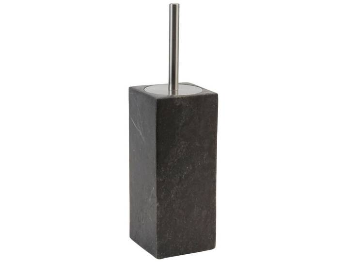 Aquanova Wc-Bürstenhalter, Grau, Dunkelgrau, Stein, 9.5x39x9.5 cm, Badezimmer, WC Ausstattung, WC Bürstengarnitur
