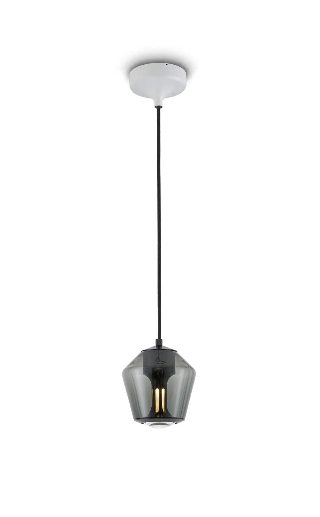 Less´n´more ETHICS LED-Pendelleuchte, innen Schwarz, Rauchgrau, Dali E-WGPL-D-KSS-GG-SW 4251908536306