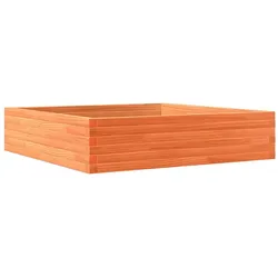 Helloshop26 - Hochbeet für Pflanzen Blumen Terrasse Garten gewachst 100 x 100 x 23 cm massives Kiefernholz braun 02_0038420
