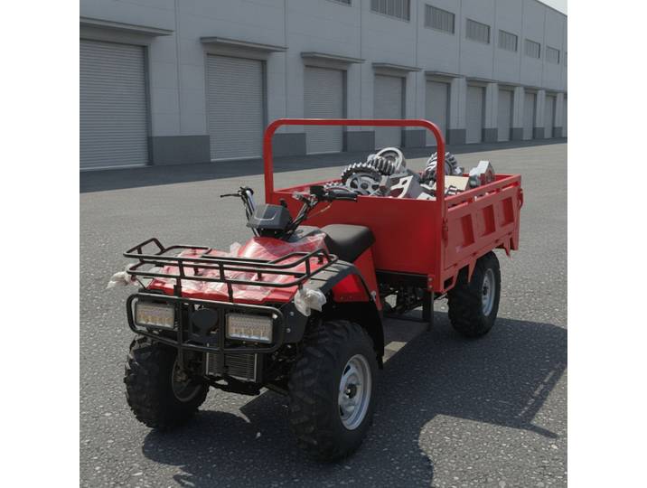 Véhicule utilitaire agricole 4x4 avancé de 400 cm³ avec remorque pour adultes, idéal pour le transport agricole et les services sur le terrain