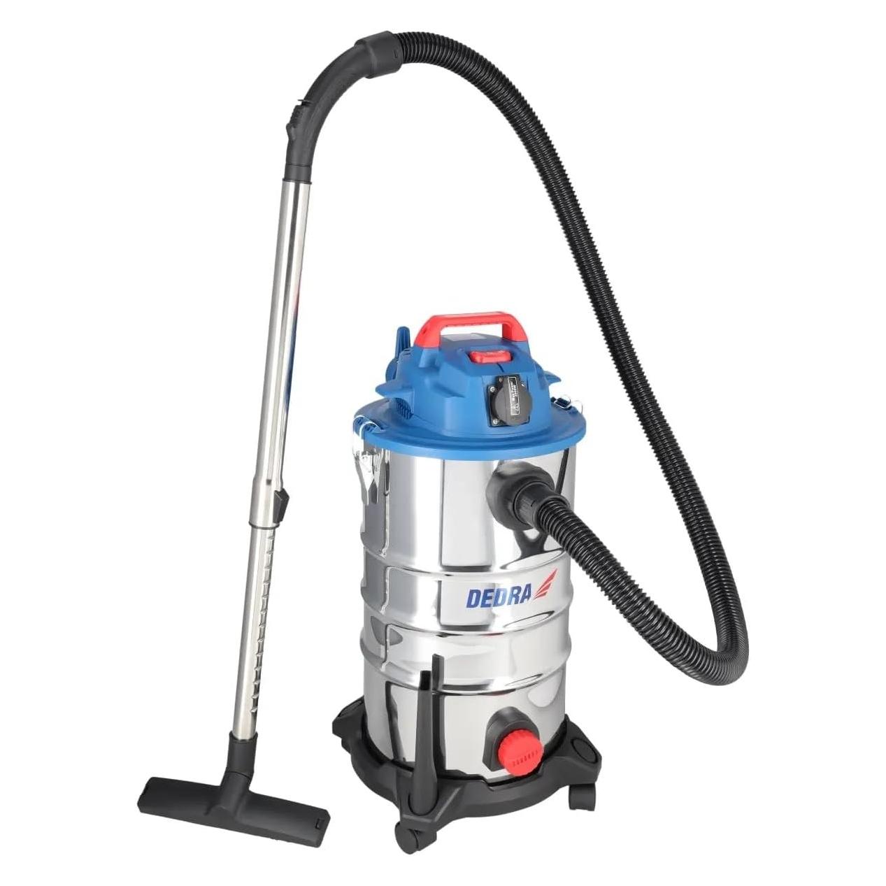 Dedra Trocken-/Nass-Staubsauger DED6612, 1400W, 30-Liter-Behälter, teleskopisches Metallrohr (Nass-Trockensauger) (DED6612)