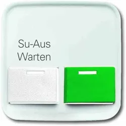 Busch-Jaeger Klinik Ruftaster, weiß, geeignet als Zentralplatte, busfähig, Doppel Ruf