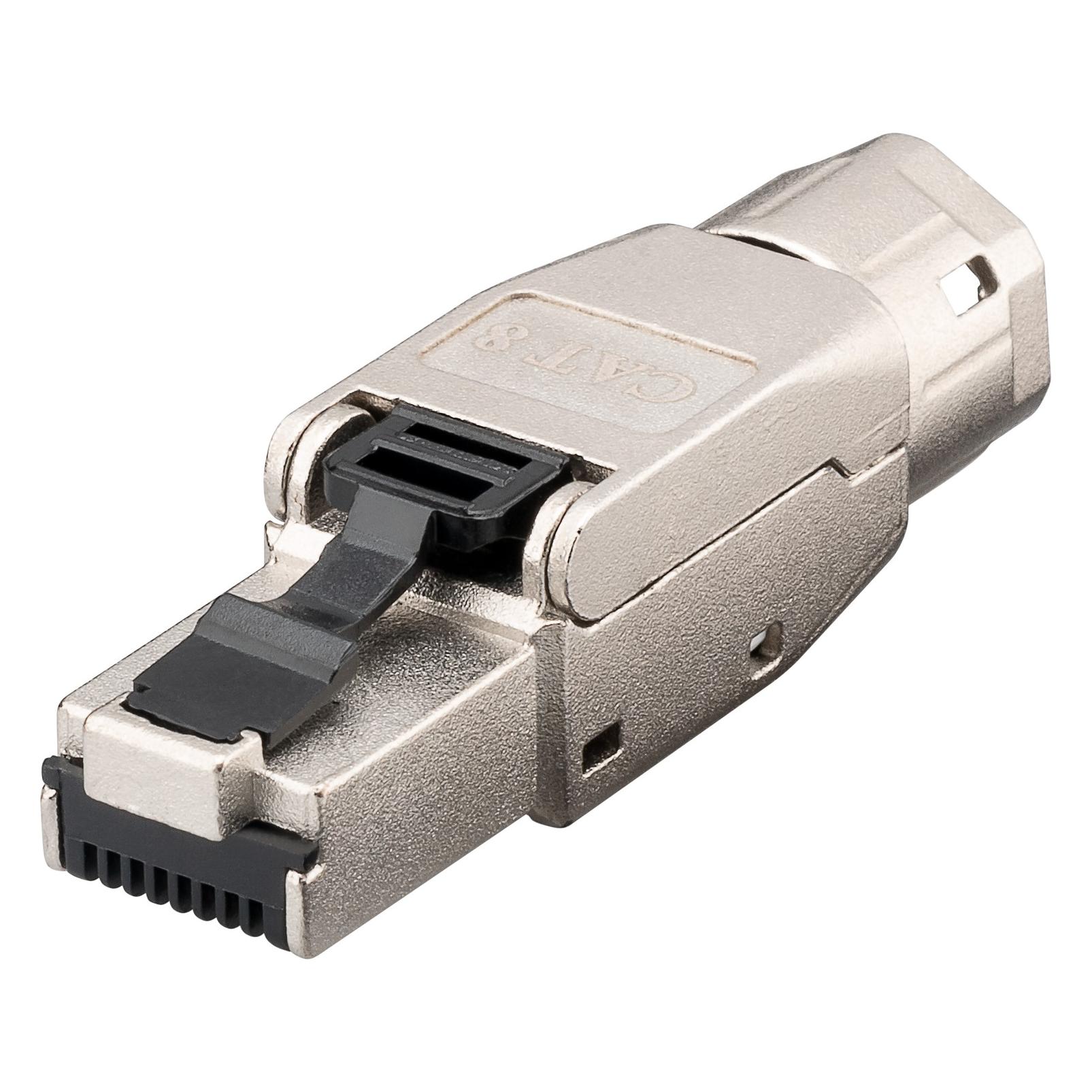 Goobay CAT 8.1 STP-geschirmter RJ45-Stecker für die Feldmontage (Netzwerkkabel Stecker) (61130)