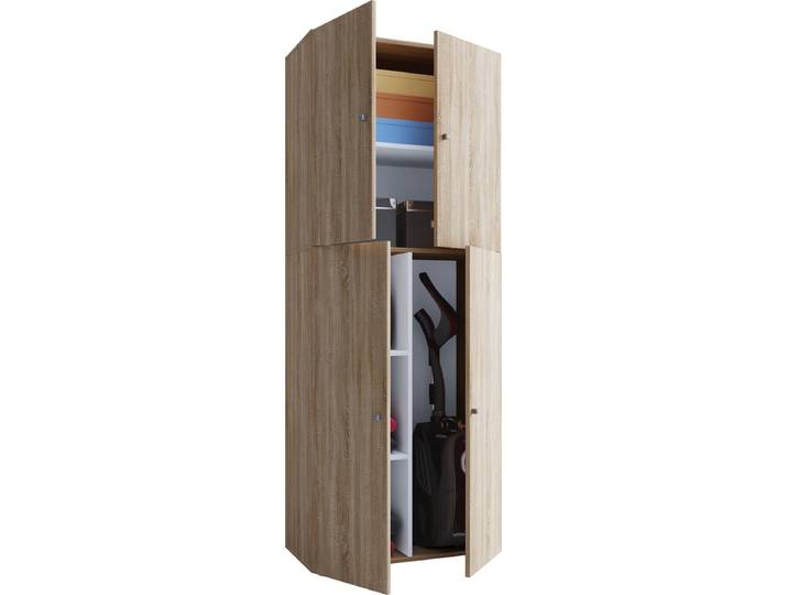 Houten bezemkast Stofzuiger Huishoudkast Scharnierende deuren Lona