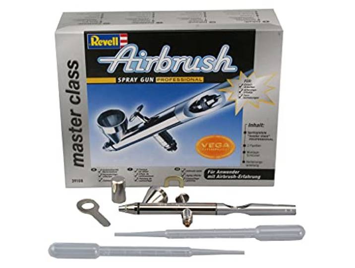 Revell Spritzpistole Master Class I Airbrush I Flexible Anwendung I Ideal für detaillierte Modellbauprojekte I Hochwertige Spritzpistole für präzises Arbeiten