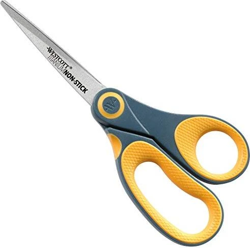 WESTCOTT Antihaftschere TITANIUM NON STICK grau-gelb 21,0 cm