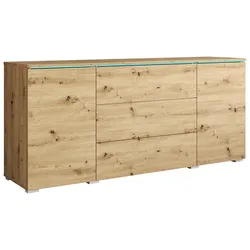 Sideboard Vera mit LED ca. 150 cm Eiche Artisan