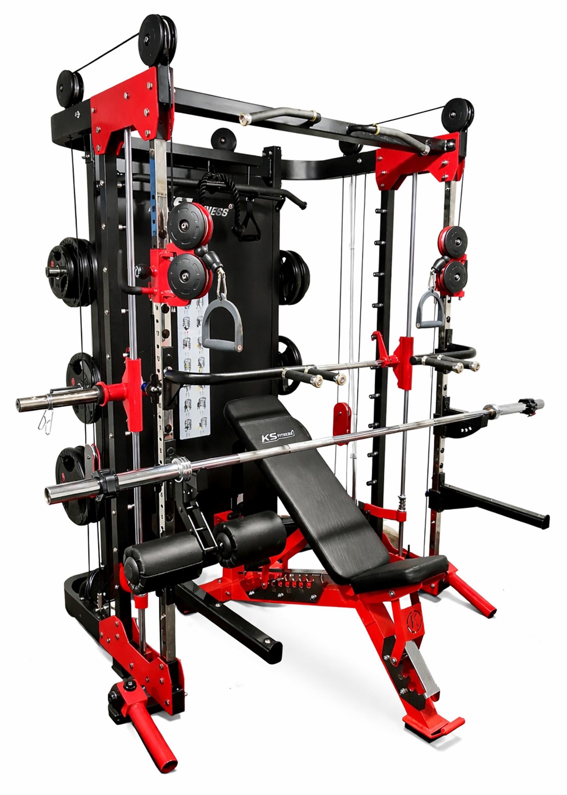 Kraftkäfig mit Multipresse und Gewichten 2 x 100 kg, Belastbarkeit 1000 kg
