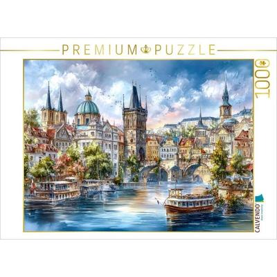 CALVENDO Puzzle Prag - Karlsbrücke | 1000 Teile Lege-Größe 64x48cm Foto-Puzzle für glückliche Stunden, Sonstige von , Calvendo Puzzle