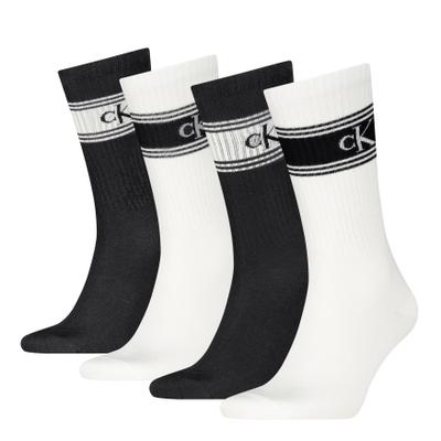 Socken CALVIN KLEIN, Herren, schwarz-weiß (schwarz, weiß), Obermaterial: 63% Baumwolle, 33% Polyamid, 4% Elasthan, Socken Socken