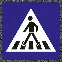 BORNIT Verkehrszeichen VZ 350 Fußgängerüberweg - 600x900mm