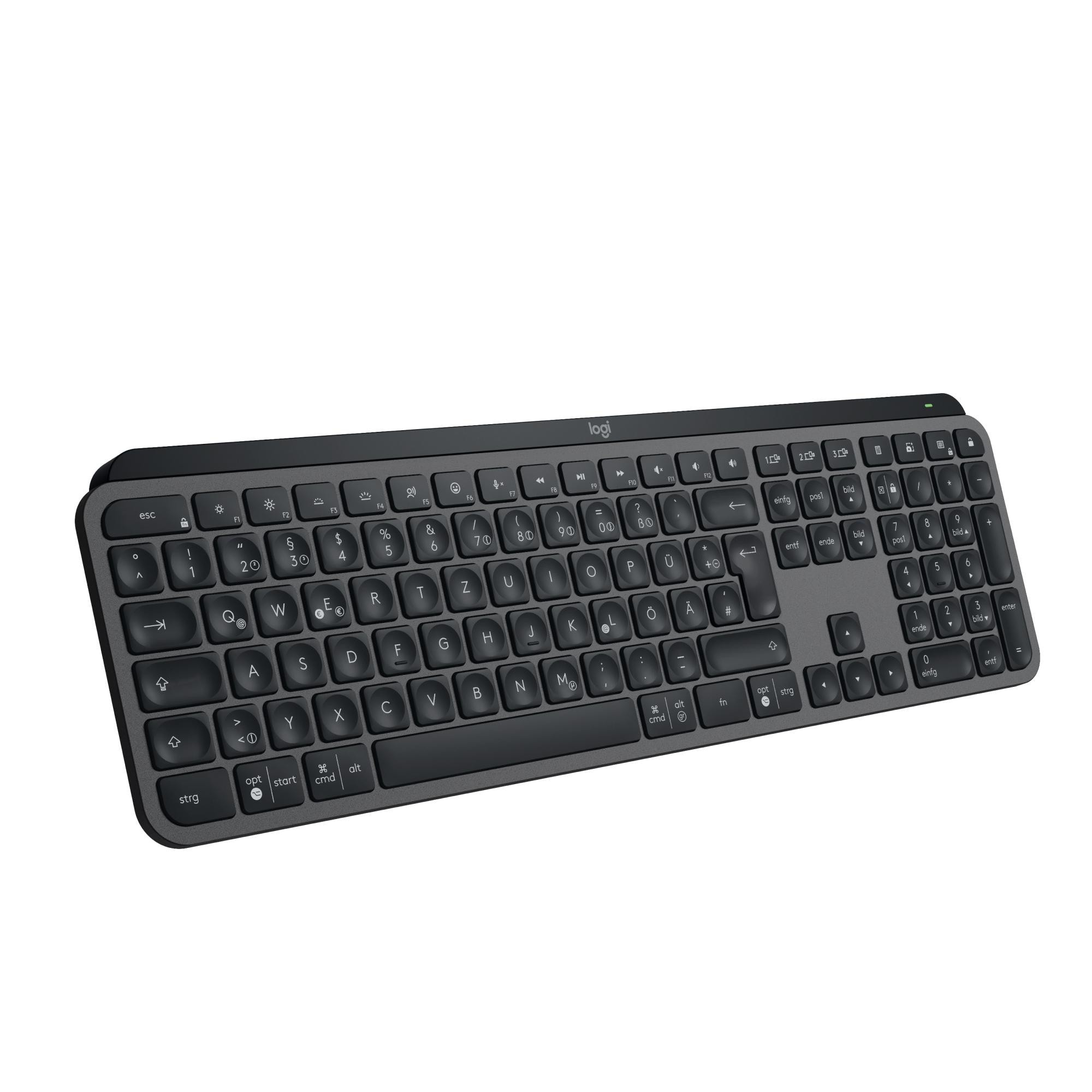 Logitech MX Keys S Tastatur kabellos (Logi Bolt), Dunkelgrau (Layout: englisch US)